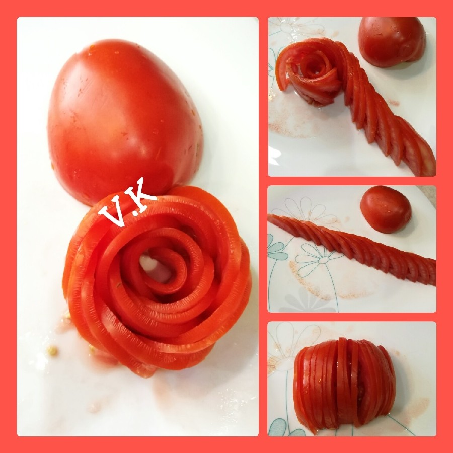 عکس گل رز با گوجه فرنگی