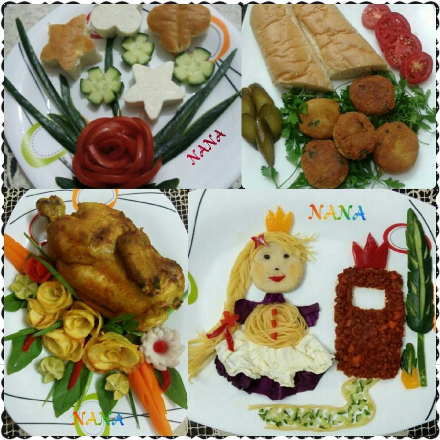 عکس مرغ سوخاری، فلافل، غذای کودک، نان پنیر
