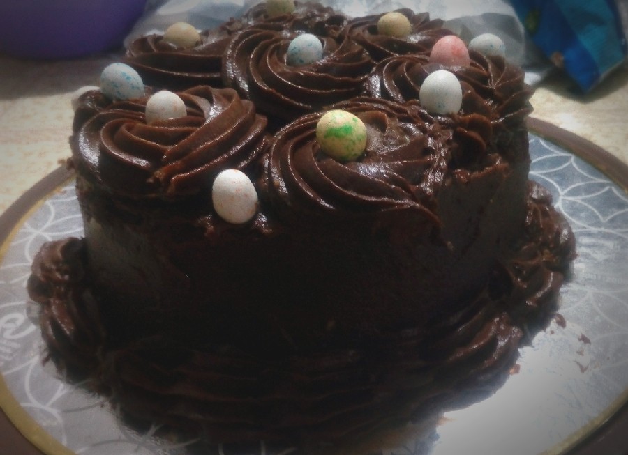 کیک شکلاتی با رویه ی موکا