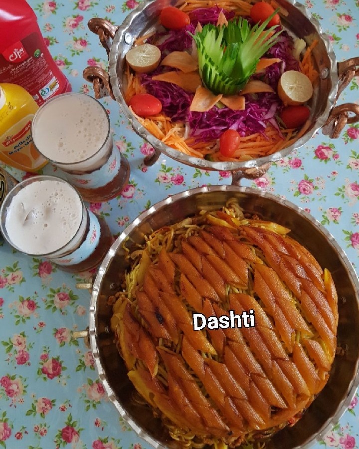 عکس ماکارونی با ته دیگ قشنگ وخوشمزش??
