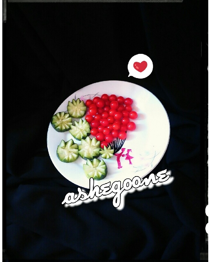 عکس خوشمزه های عشقی با خیار و گوجه