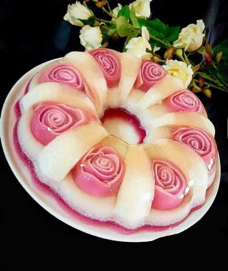 عکس ژله گل رز