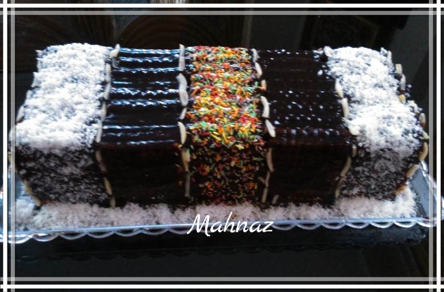 عکس کیک یخچالی من از نمای نزدیک