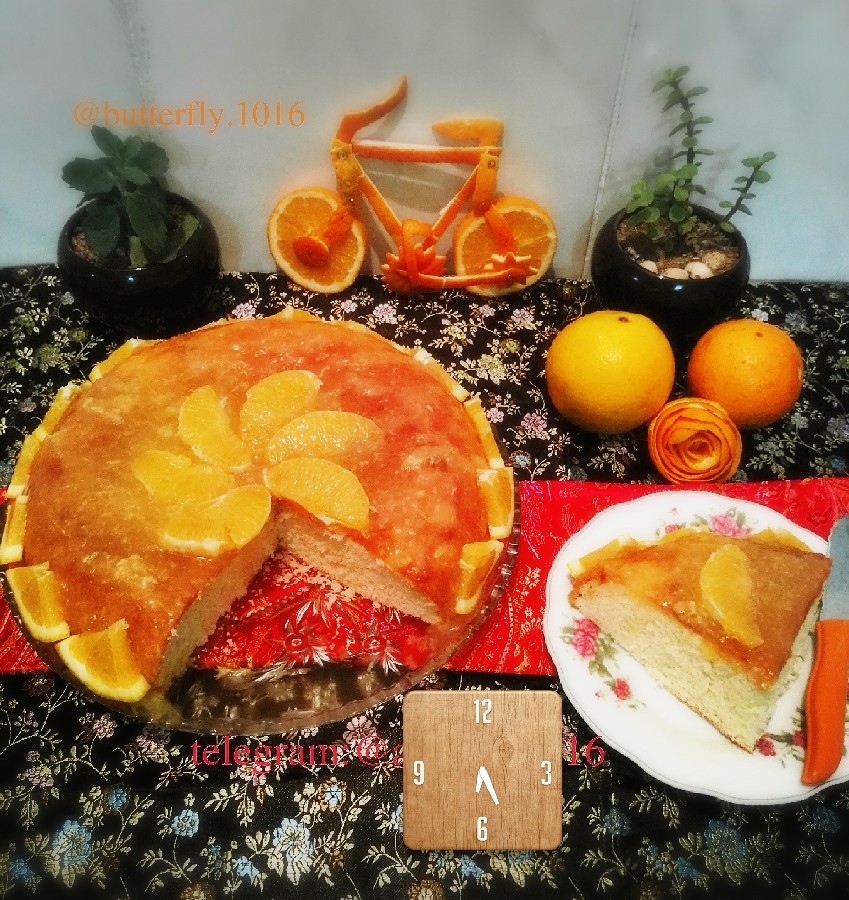 عکس کیک پرتقال  قابلمه ای