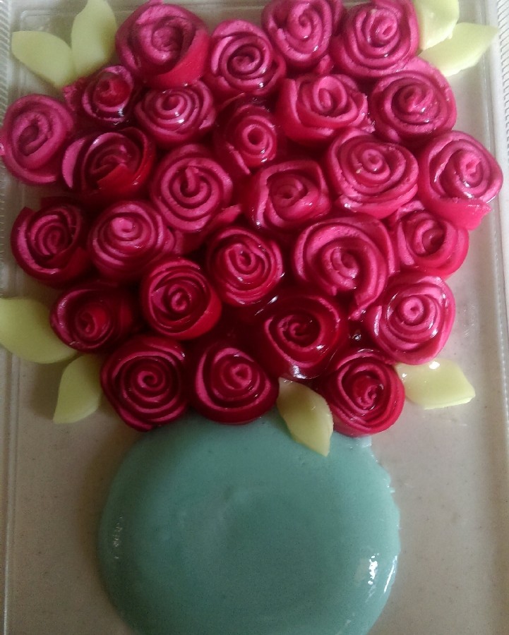 عکس ژله گلدان رولي
