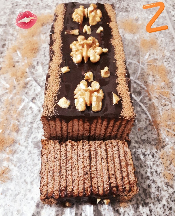 عکس کیک یخچالی این دفعه کامل شکلاتی