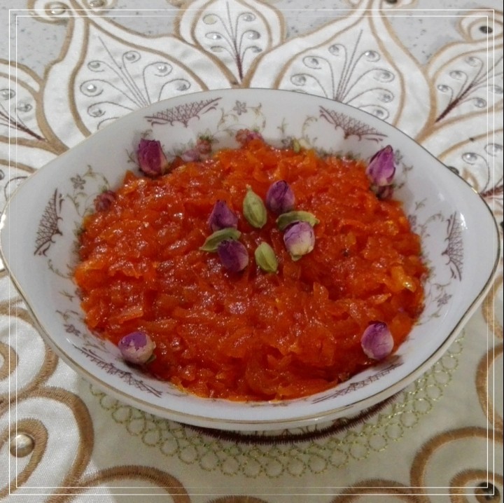 عکس مربای هویج 
با طعم هل و زعفران