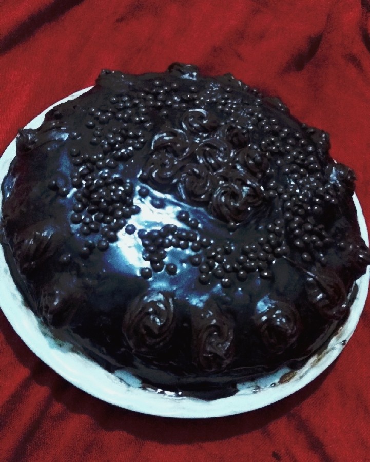 عکس کیک شکلاتی بارویه موکا