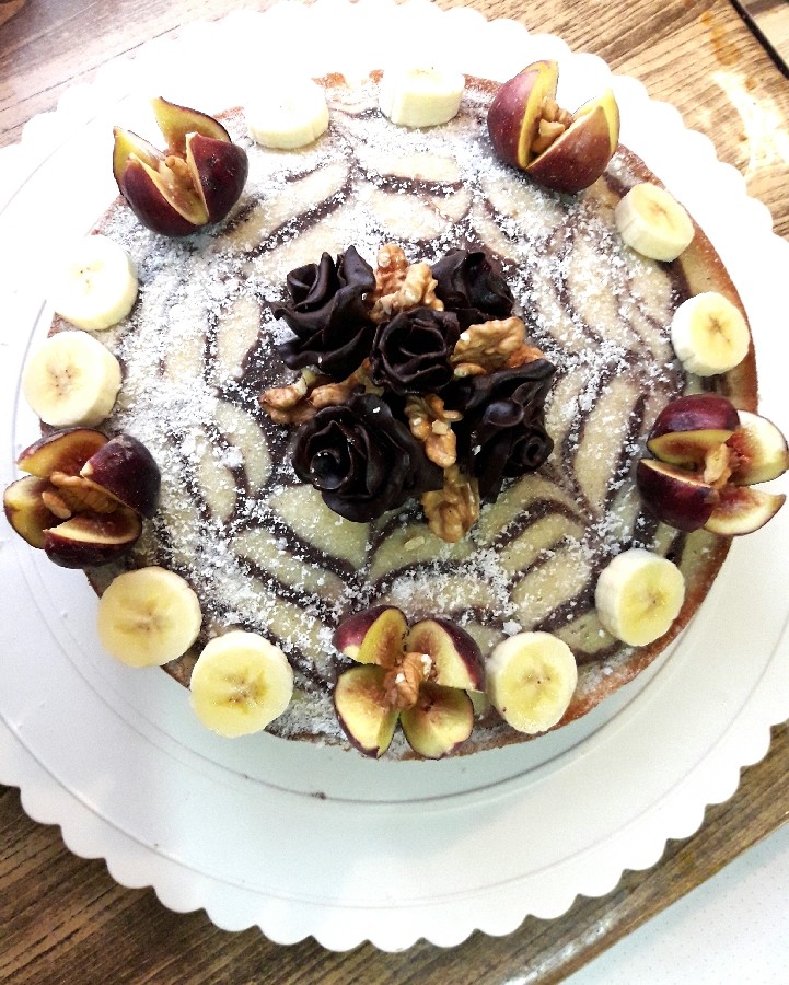 عکس کیک دو رنگ (زبرا کیک)