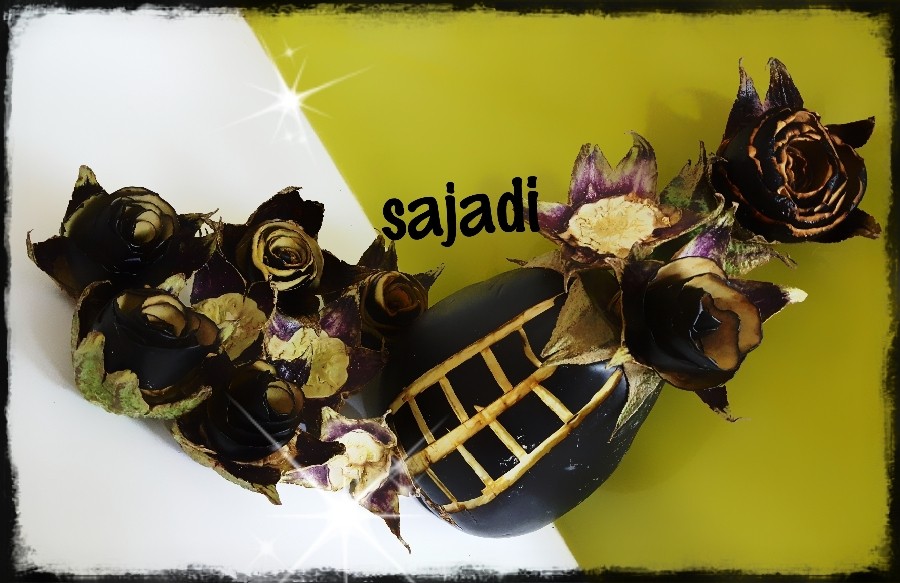 عکس گلدون و گل بادمجان