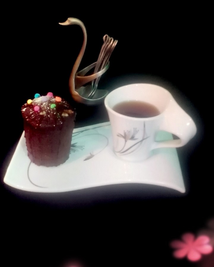عکس کیک لیوانی شکلاتی