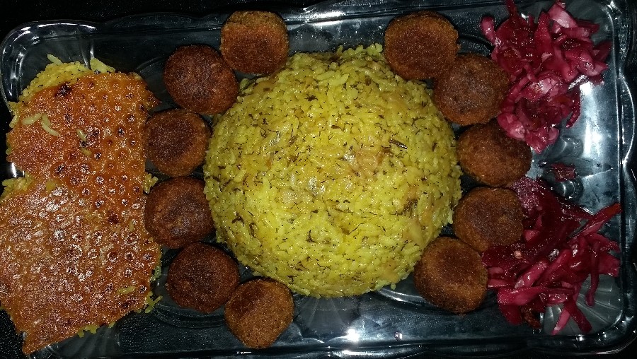 کلم پلو شیرازی با گوشت قلقلی