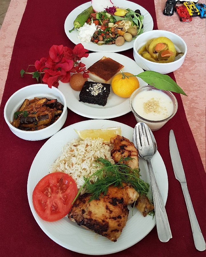 عکس برنج ترکی و مرغ کبابی ترکی