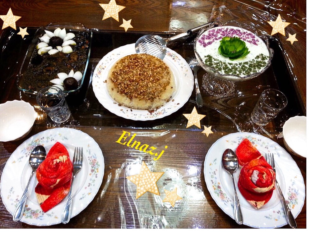 عکس میز شام