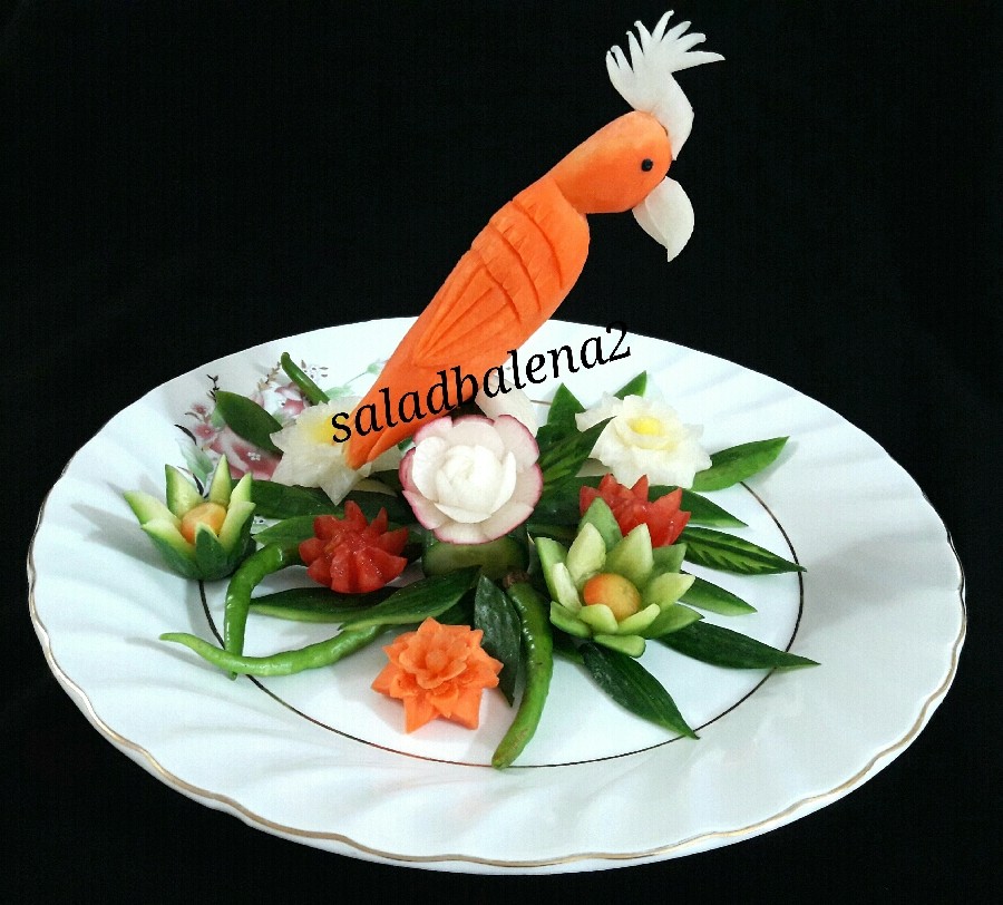 عکس طوطی با هویج