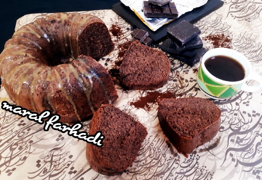 عکس کیک قهوه کاکائویی