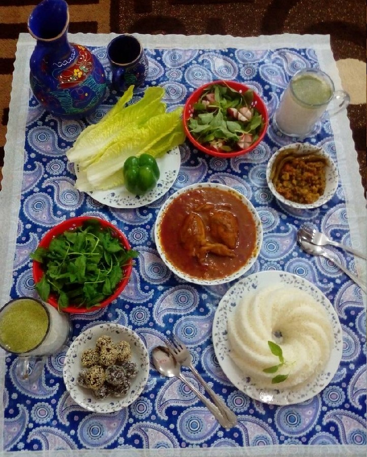 عکس پلو و خورش بلدرچین