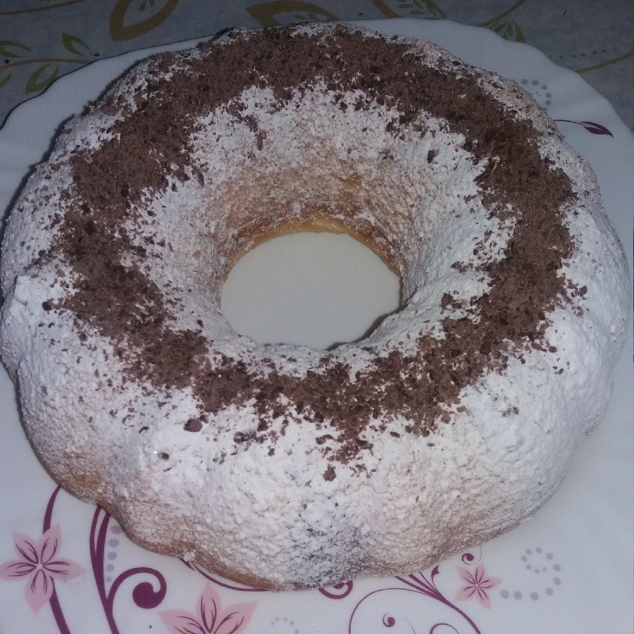 عکس کیک شیفون پنبه ای