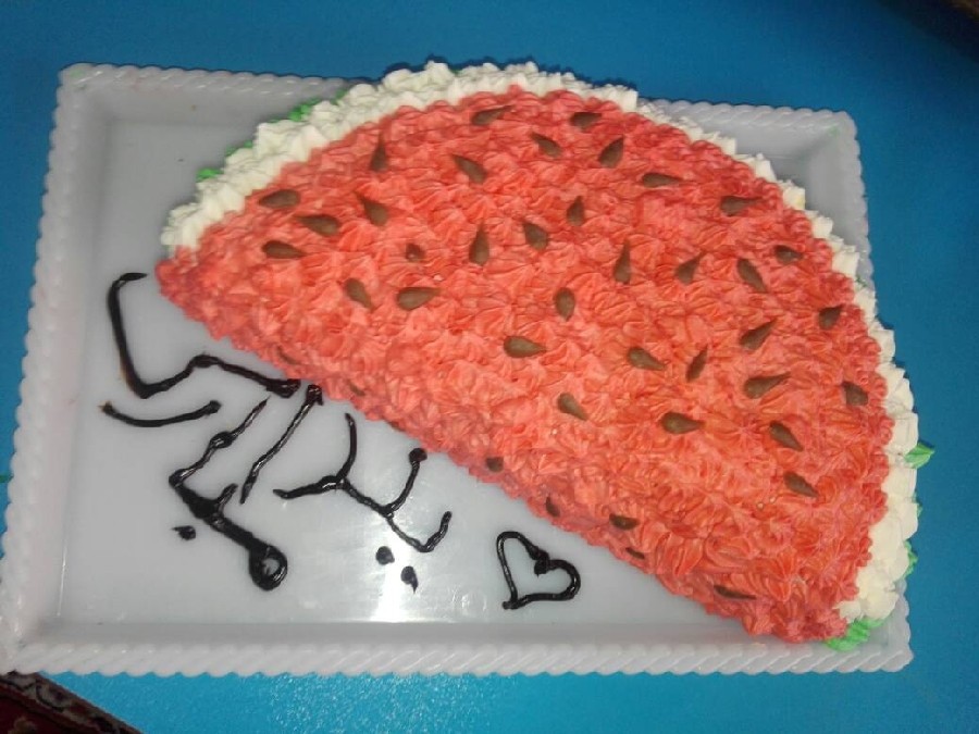 عکس کیک به شکل هندوانه 