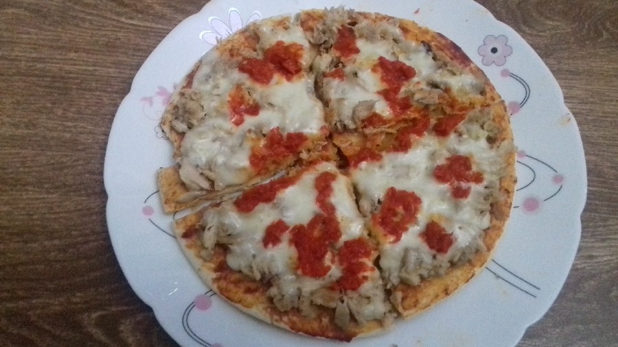 پیتزا مرغ خانگی 