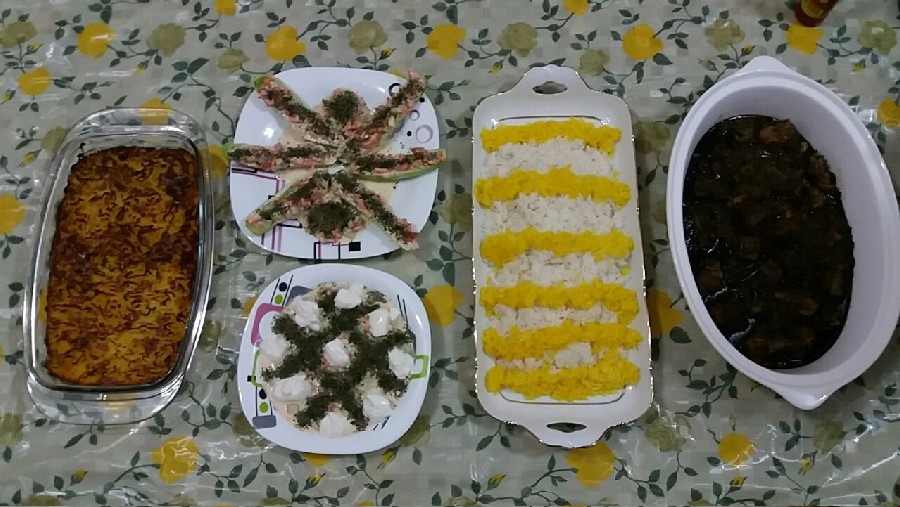 عکس برنج,خورش کرفس, سالاد مخصوص, شپردزپای