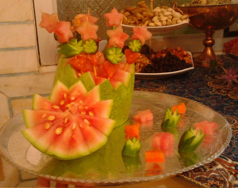 عکس تزئین میوه شب یلدا