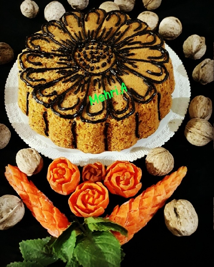عکس کیک هویج و انبه