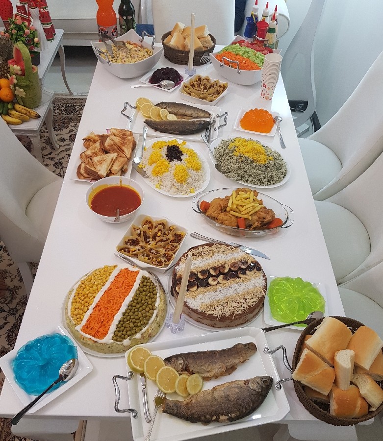 عکس میزشام  شب یلدا