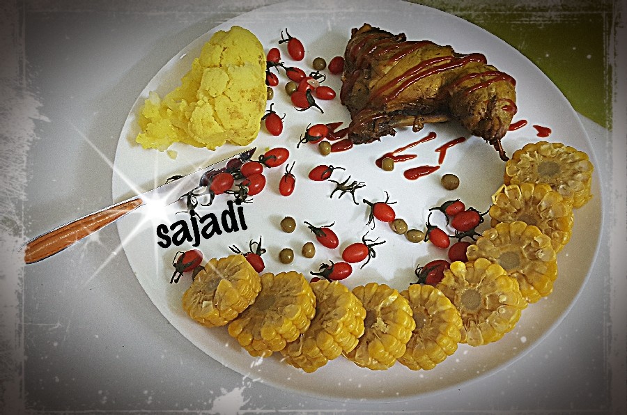 عکس خوراک مرغ تند