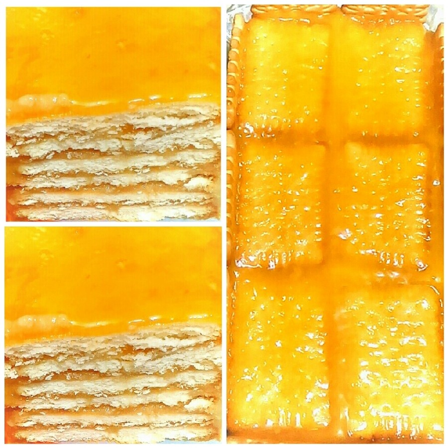 عکس کیک یخچالی پرتقالی 