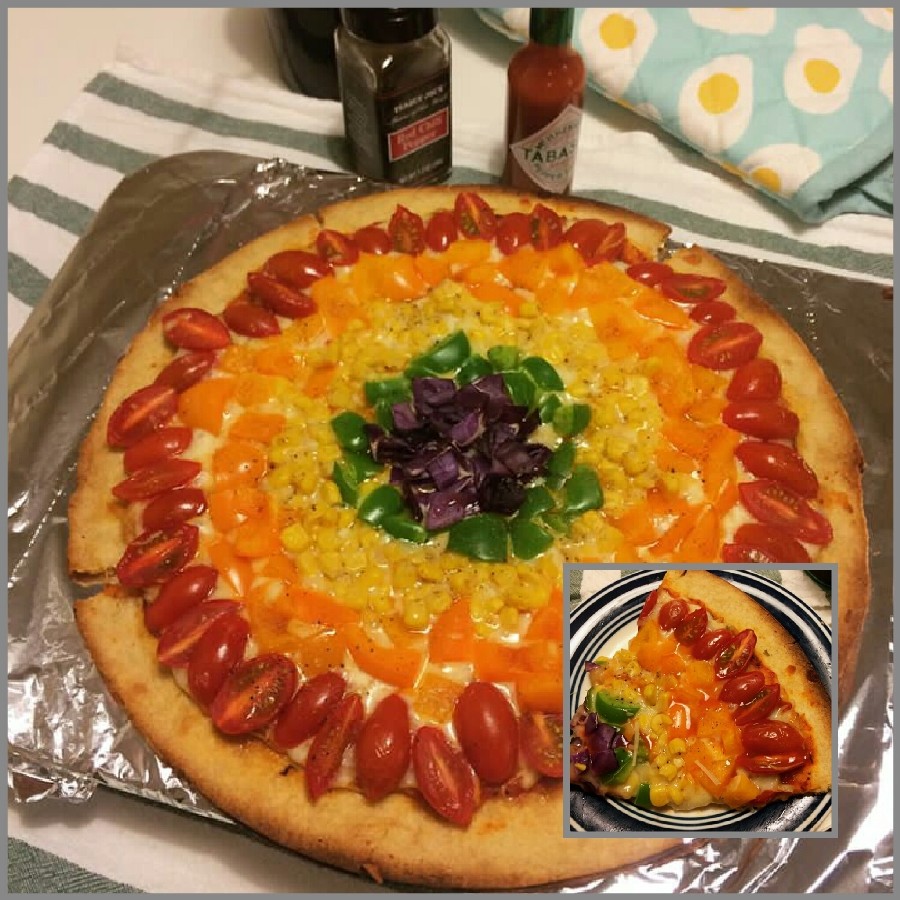 عکس rainbow pizza !!!!!!