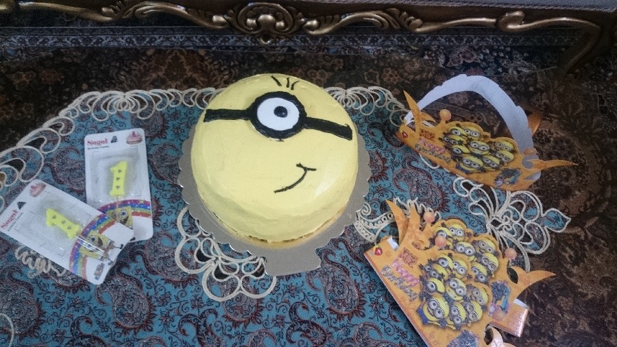 جشن تولد دادش جون با کیک خودم پز