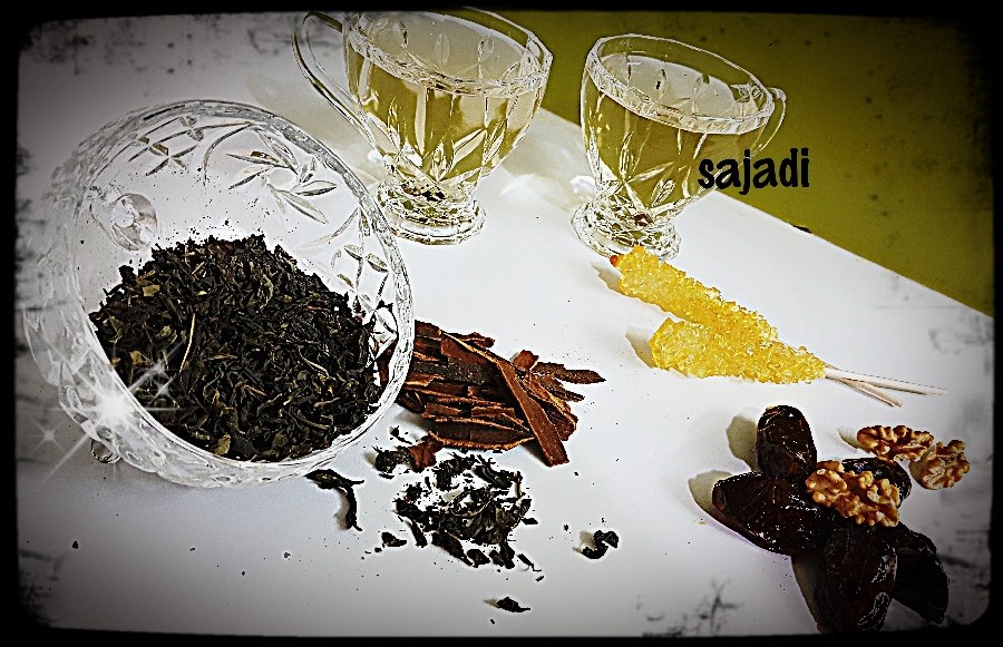 عکس چای سبز و دارچین
