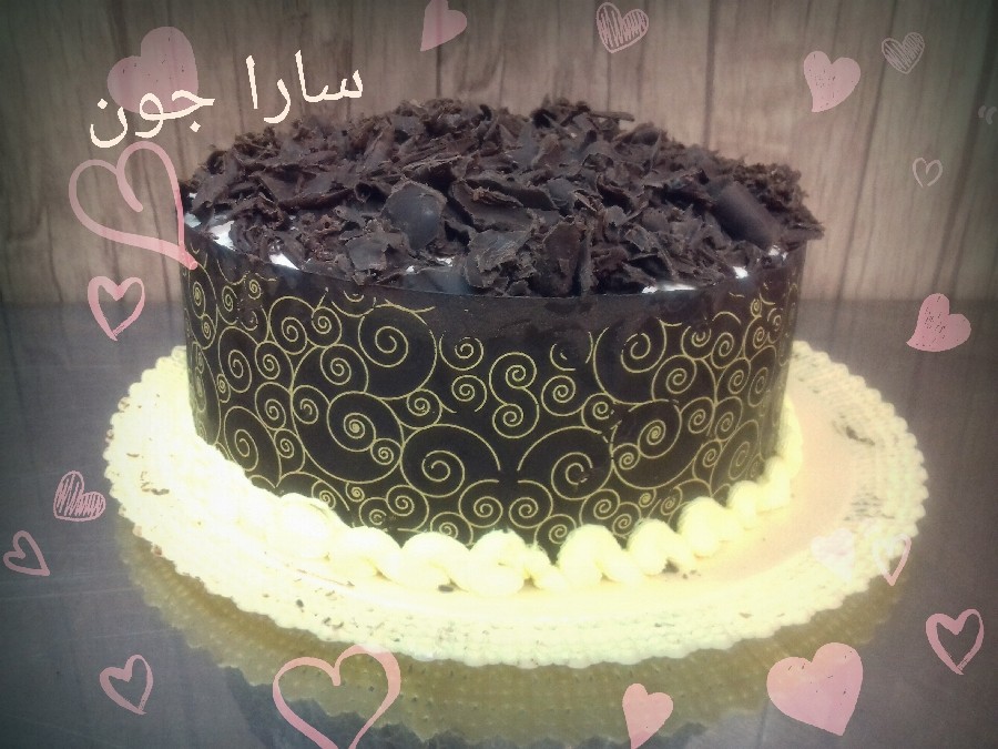 کیک با روکش شکلات