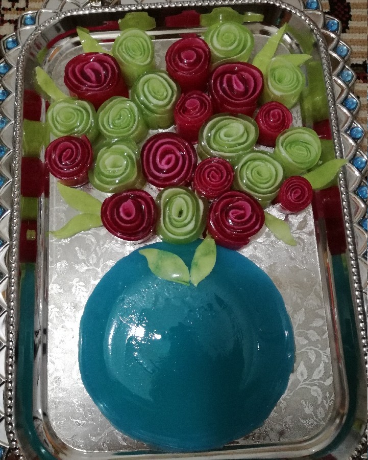 عکس ژله گلدان رولی