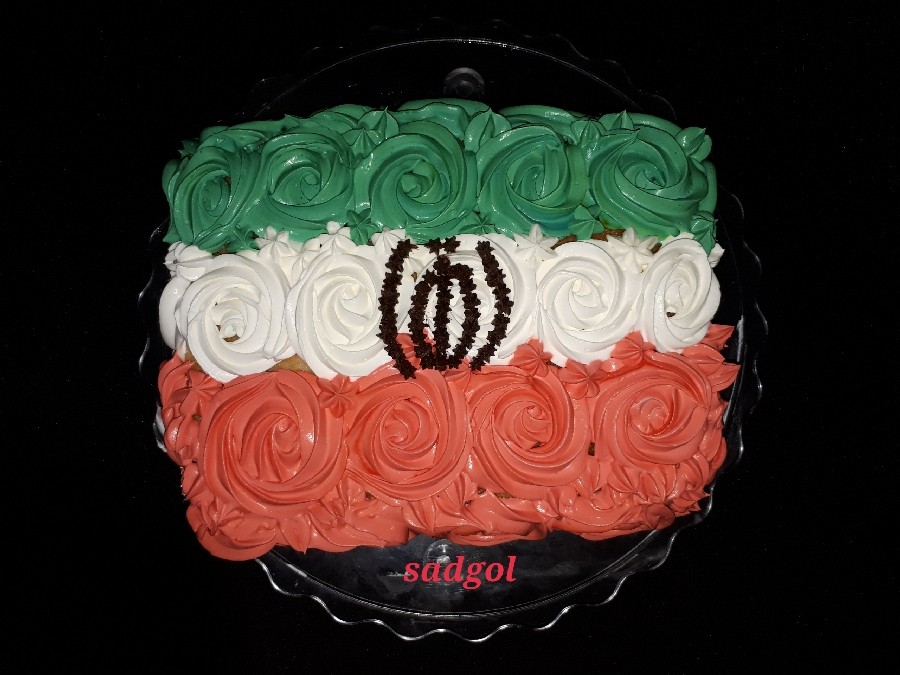 عکس کیک پرچم ایران،برای جشنواره غذا مهد پسرم