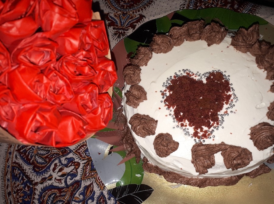 عکس کیک مخملی...روز عشق...ولینتاین همه مبارک...