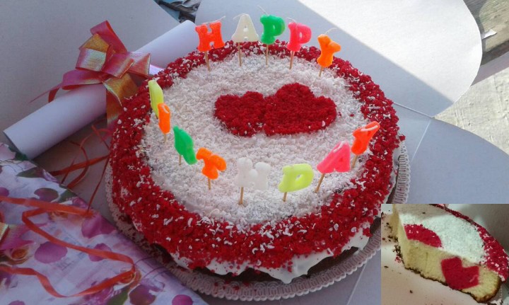 عکس کیک تولد و ولنتاین