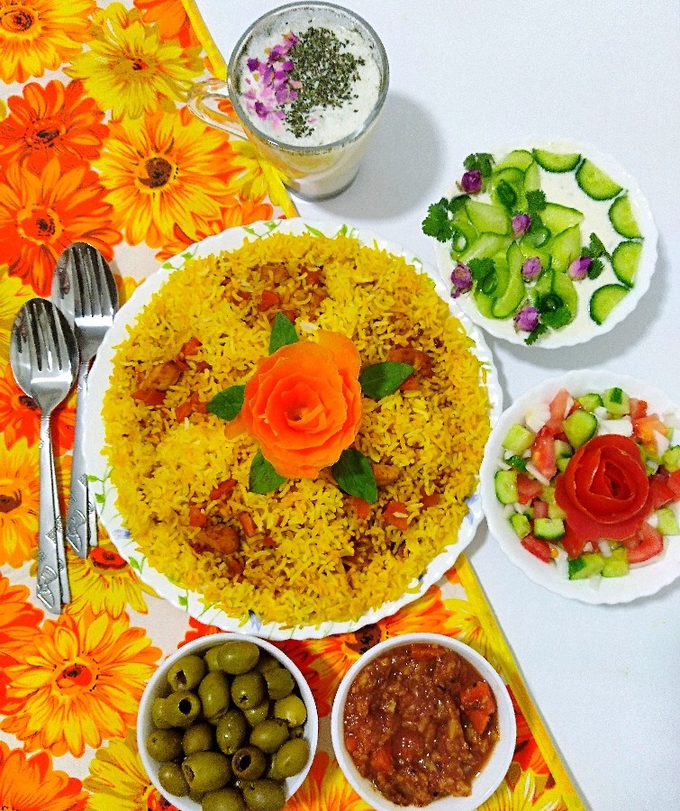 عکس هویج پلو با مرغ