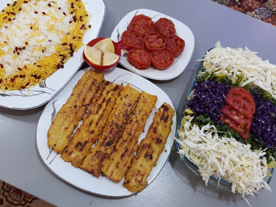 عکس کوبیده بوقلمون تابه ای