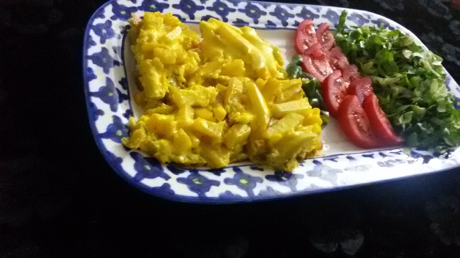 املت سیب زمینی.