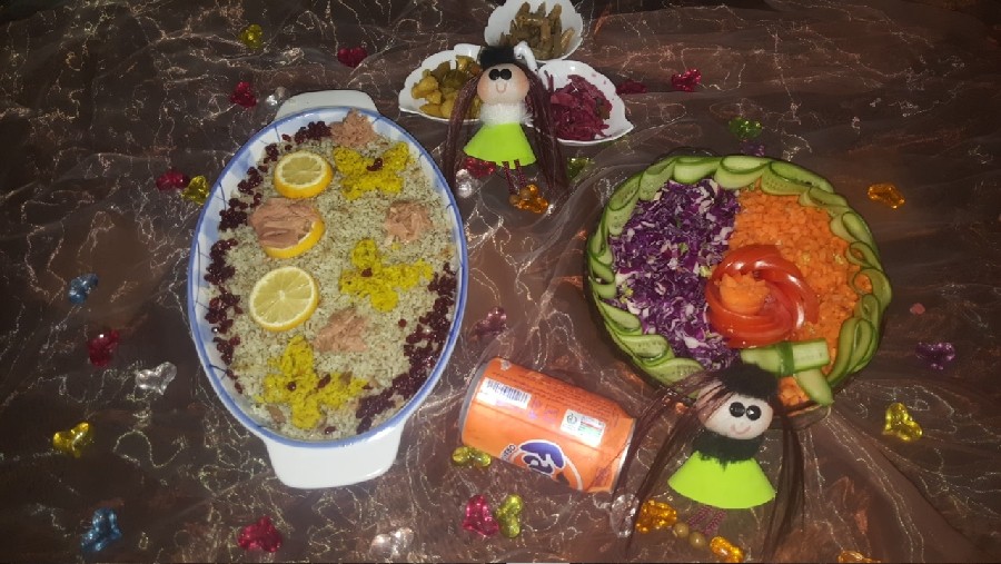 عکس دوستای خوبم شویدپلو با تن ماهی ازغذاهای محبوبمه حتما شمام امتحلن کنید