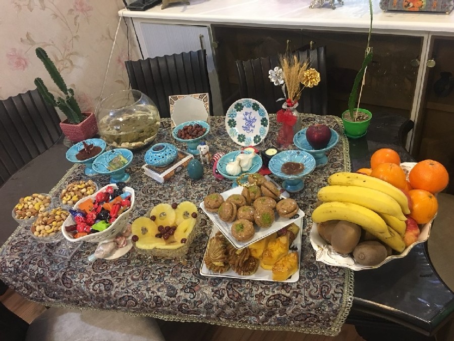 عکس میز پذیرایی ازمهونای عید 