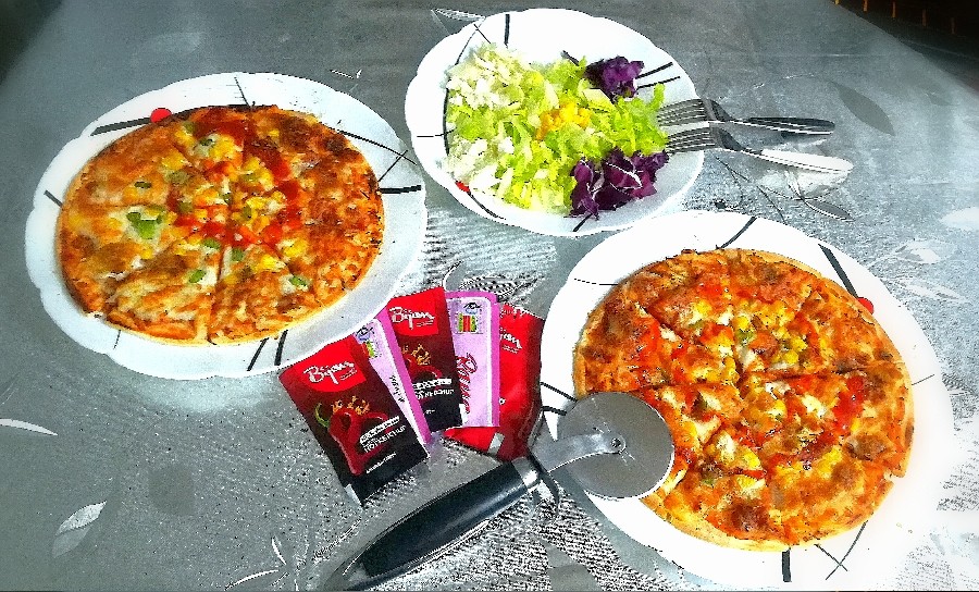 عکس پیتزا مرغ و گوشت 