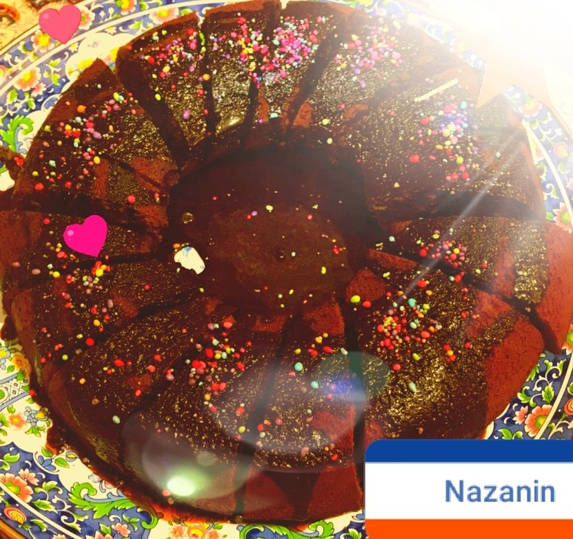 عکس کیک خیس شکلاتی