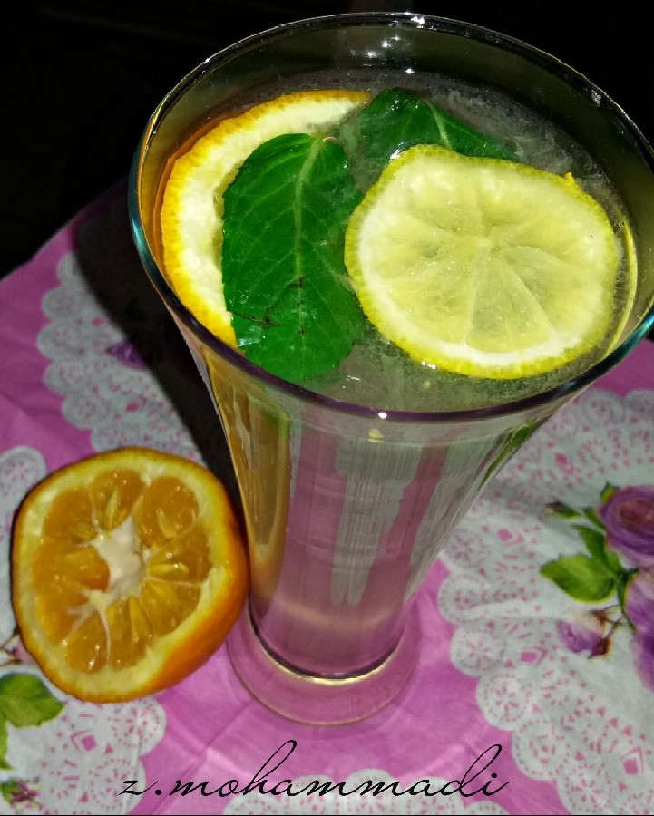 عکس شربت لیموترش و نارنج و نعنا