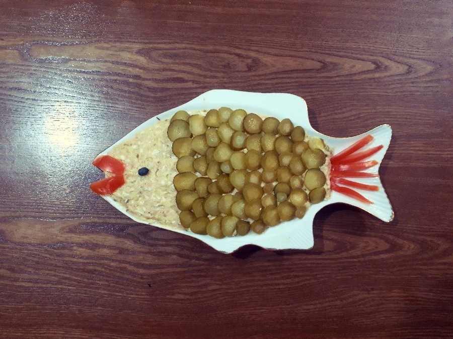عکس الویه به شکل ماهی 
