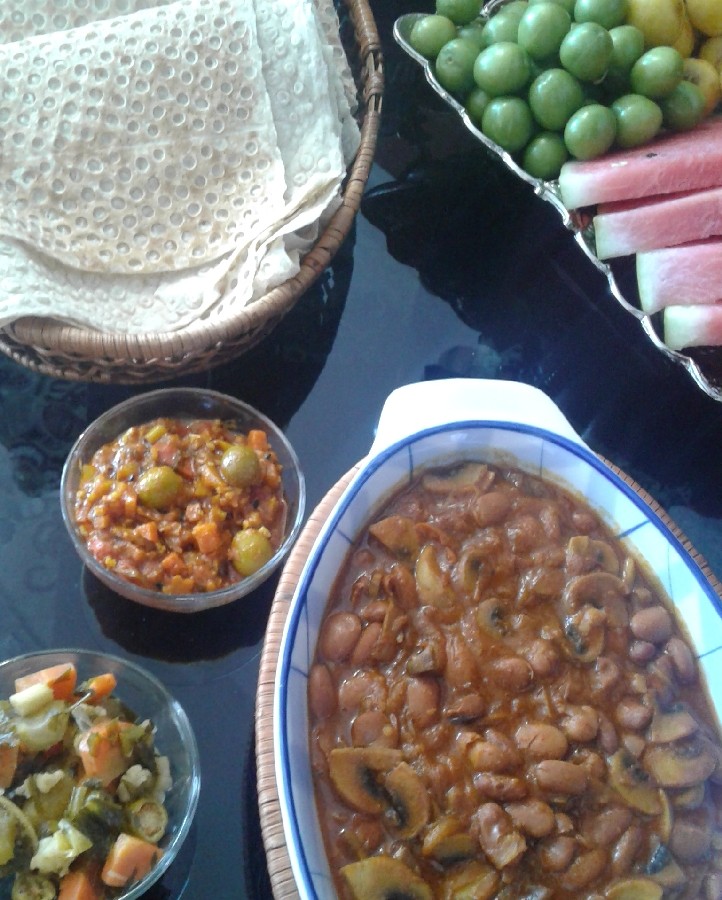 عکس خوراک قارچ و لوبیا 
# ترشی پاکستانی 