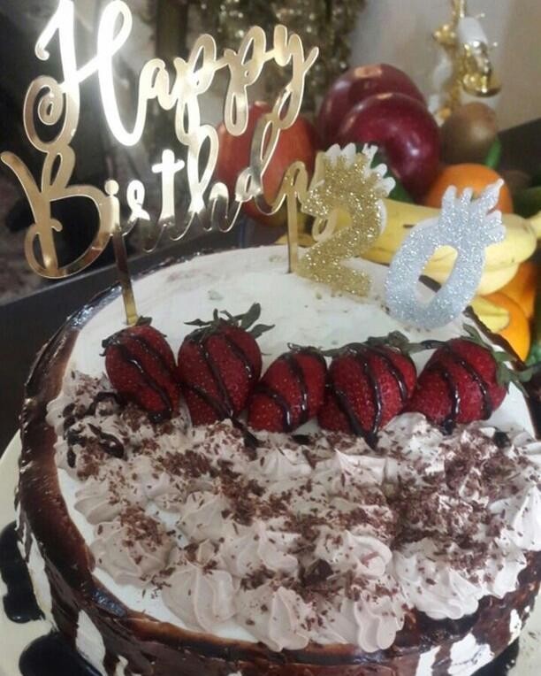 کیک تولدم که خودم درستش کردم♥♥
