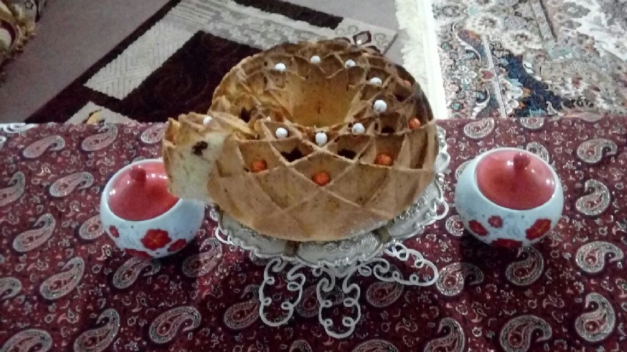 عکس کیک قابلمه ایی موزی